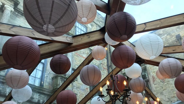 Chocolate and latte paper lanterns